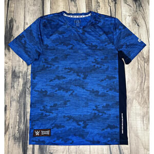 TAPOUT Wrestling WWE Athletic Active T-Shirt Sm Stretch Logo 2 sided tech camo .